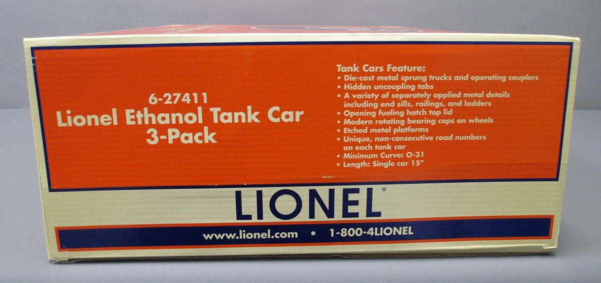 Lionel 6-27411 O Ethanol Tank Car (Pack of 3)