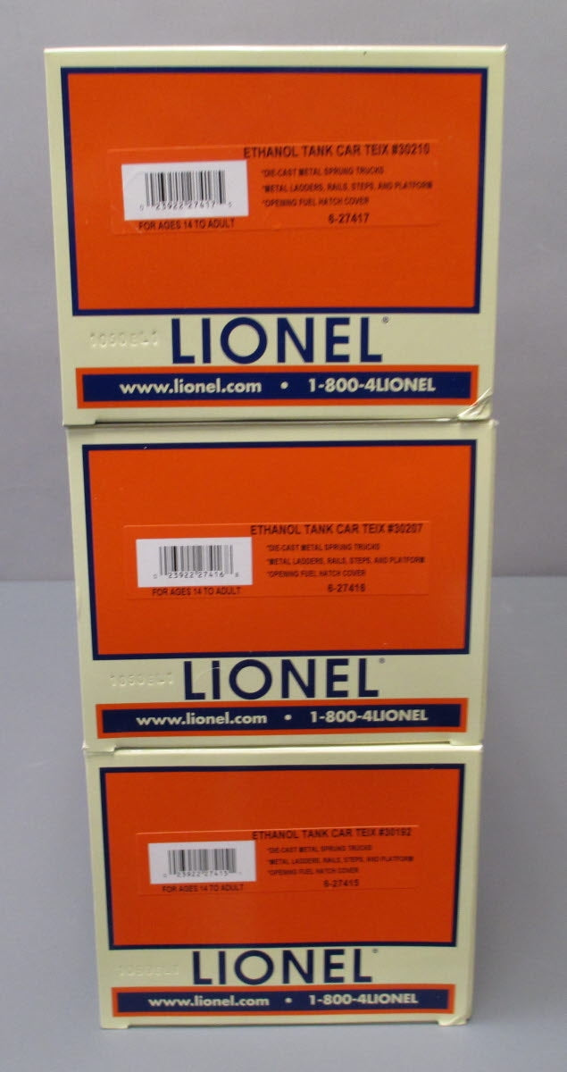 Lionel 6-27411 O Ethanol Tank Car (Pack of 3)