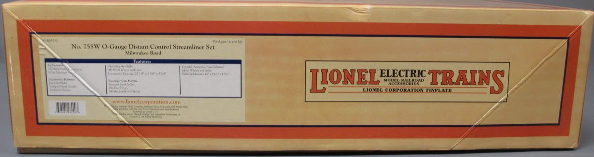 Lionel 11-6017-0 Milwaukee Road Hiawatha O Gauge Steam Passenger Train Set #755W