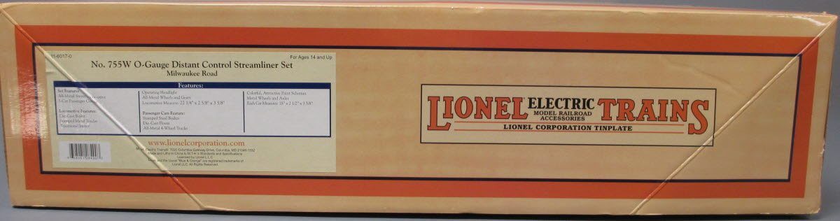 Lionel 11-6017-0 Milwaukee Road Hiawatha O Gauge Steam Passenger Train Set #755W
