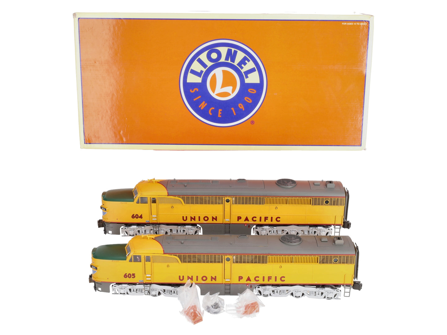 Lionel 6-34594 O Union Pacific Alco PA AA Diesel Locomotive Set #604, #605