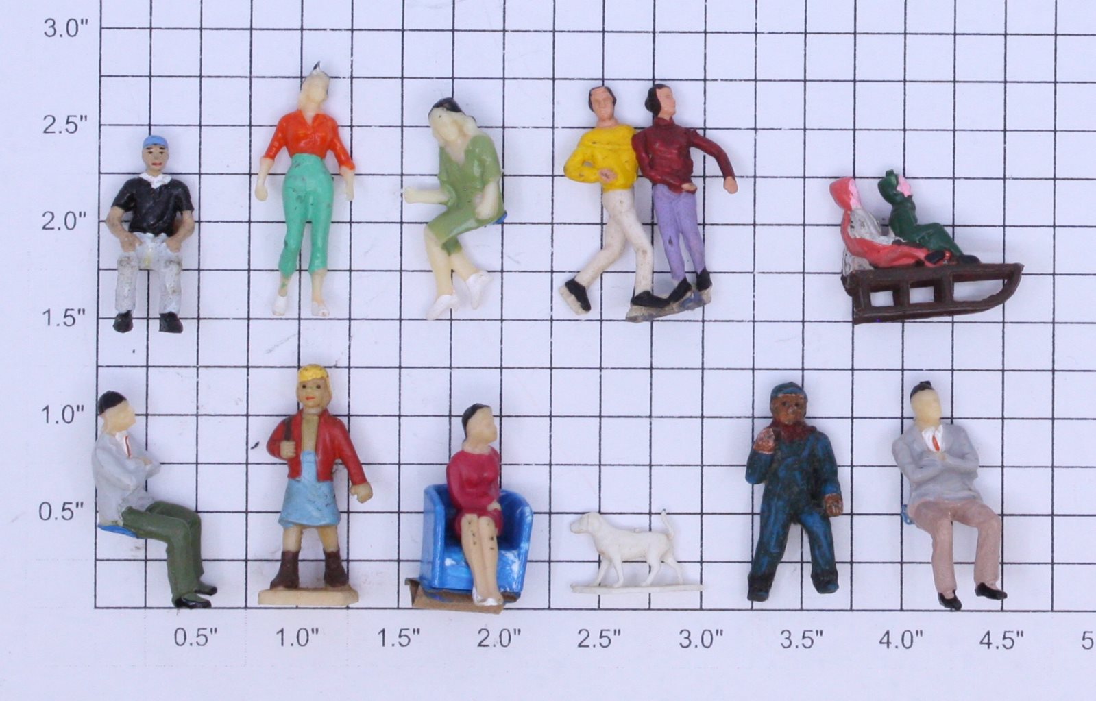 Acme 0707-1443 O Gauge Figure Assortment (Bag of 11)