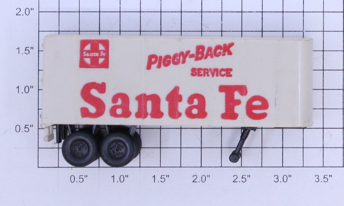 Tyco 0714-0928 HO Scale Santa Fe Piggyback Trailer – Trainz