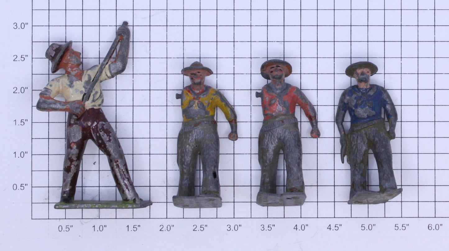 Acme 0707-1418 Painted Metal Western Figure Assortment (Bag of 4)