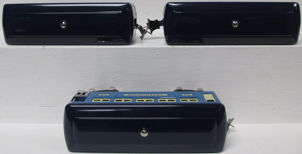 MTH 10-8503 O Two-Tone Blue 600 Series Passenger Car Set (Set of 3)