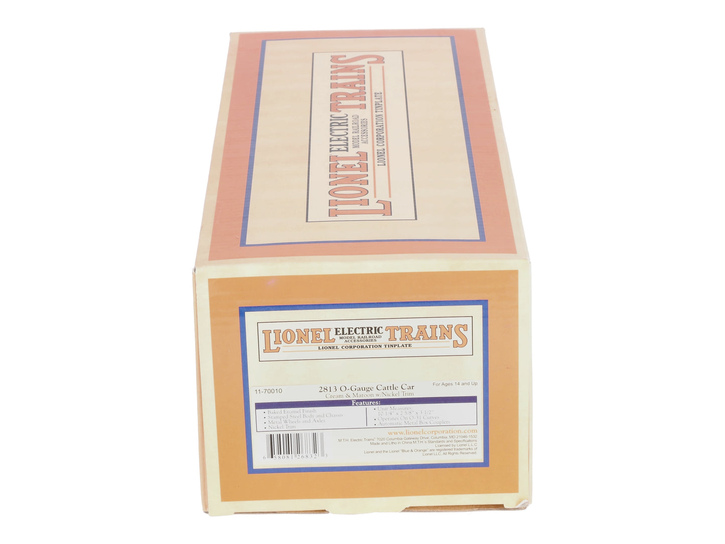 Lionel 11-70010 Tinplate Cattle Car #2813