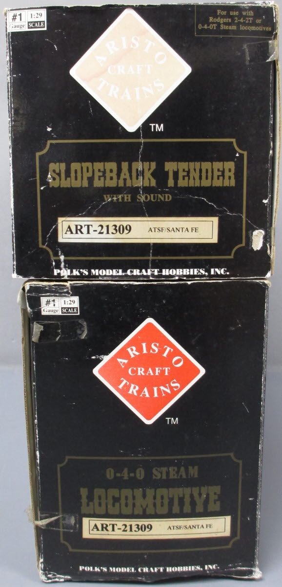 Aristo-Craft 21309 AT&SF 0-4-0 Switcher & Tender with Smoke & Sound