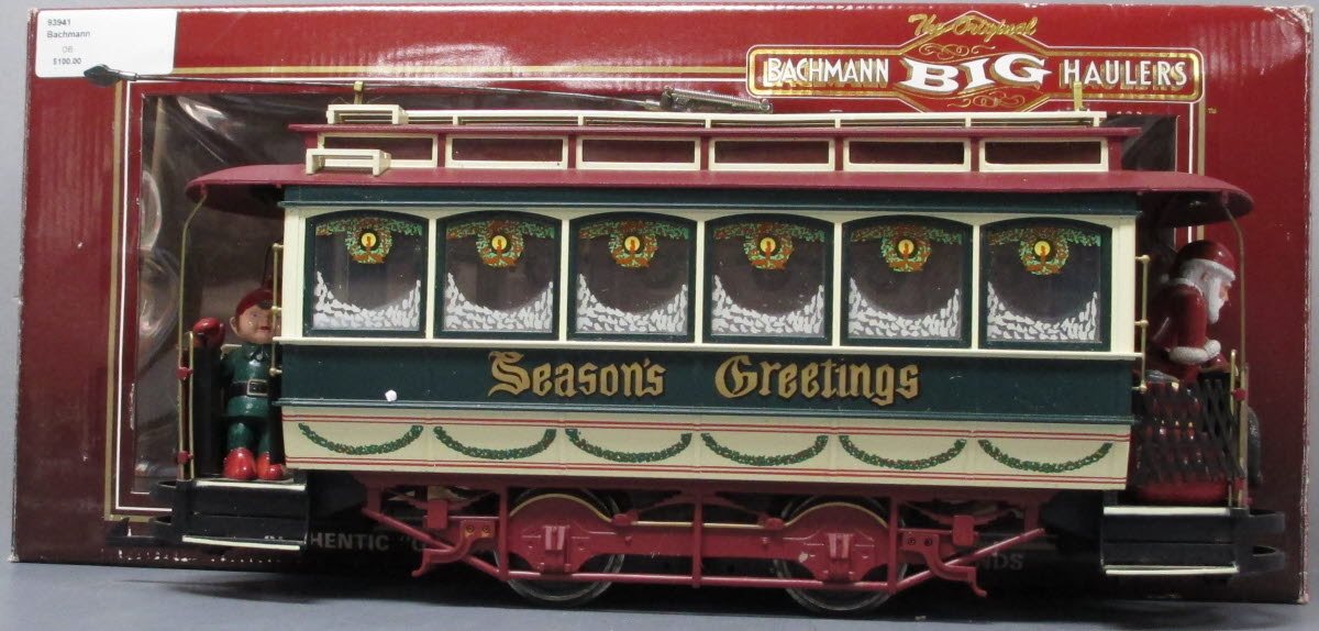 Bachmann 93941 G Season's Greetings Christmas Street Car