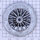 American Flyer Ives 4694-2 Black Spoked 2-3/8" Std Gauge Loco Gear Wheel