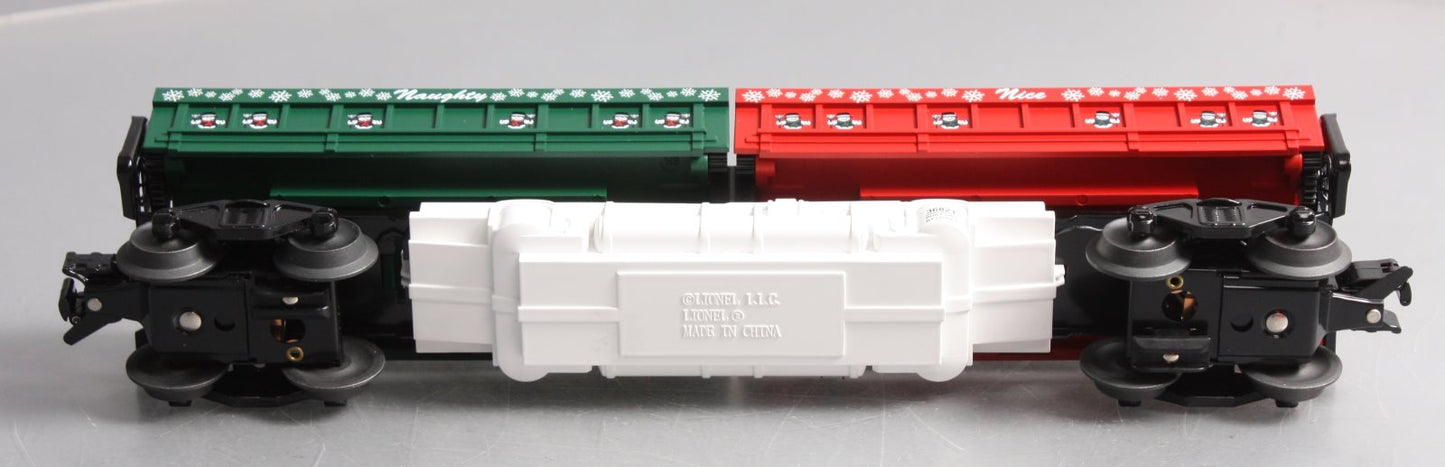 Lionel 6-36821 O Gauge Naughty or Nice Christmas Twin Dump Car