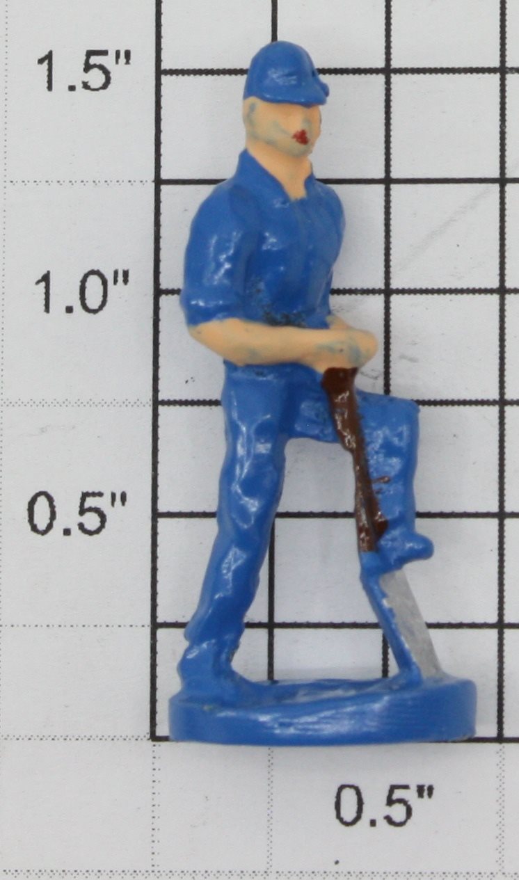 American Flyer XA10004 Diecast Blue Construction Worker Digging