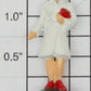American Flyer XA10002 Diecast Brunette Woman in White Coat w/ Red Purse Waiting