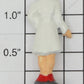 American Flyer XA10002 Diecast Brunette Woman in White Coat w/ Red Purse Waiting
