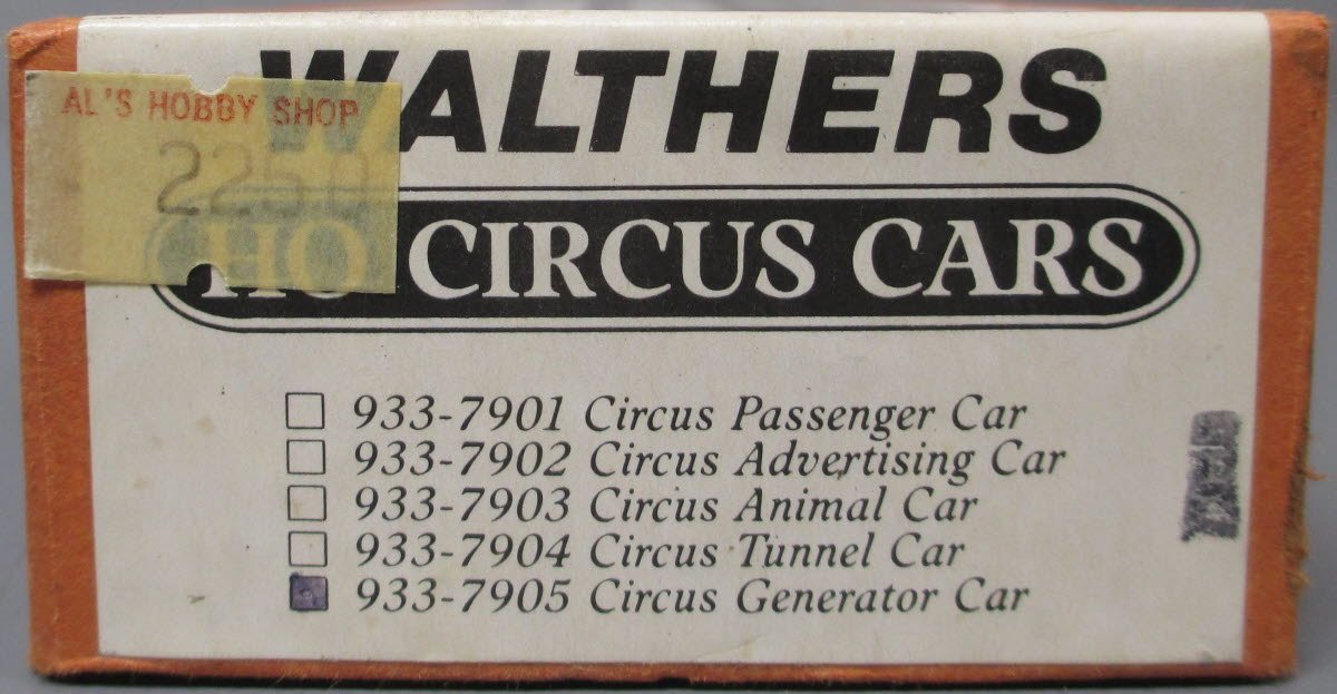 Walthers 933-7905 HO Scale Circus Generator Car Special Limited Run July 1983Kit