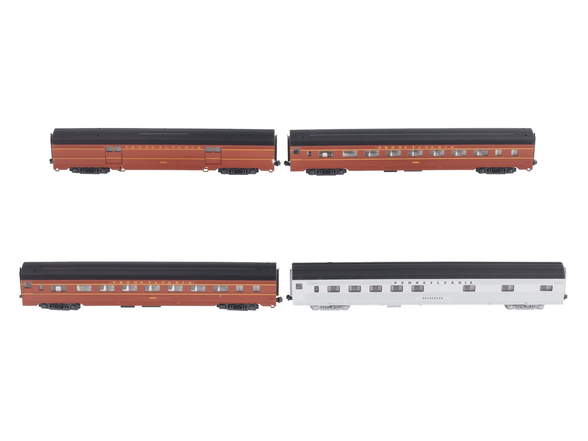 Kato 106-1701 N Scale Pennsylvania Corrugated Passenger Cars (Set of 4)