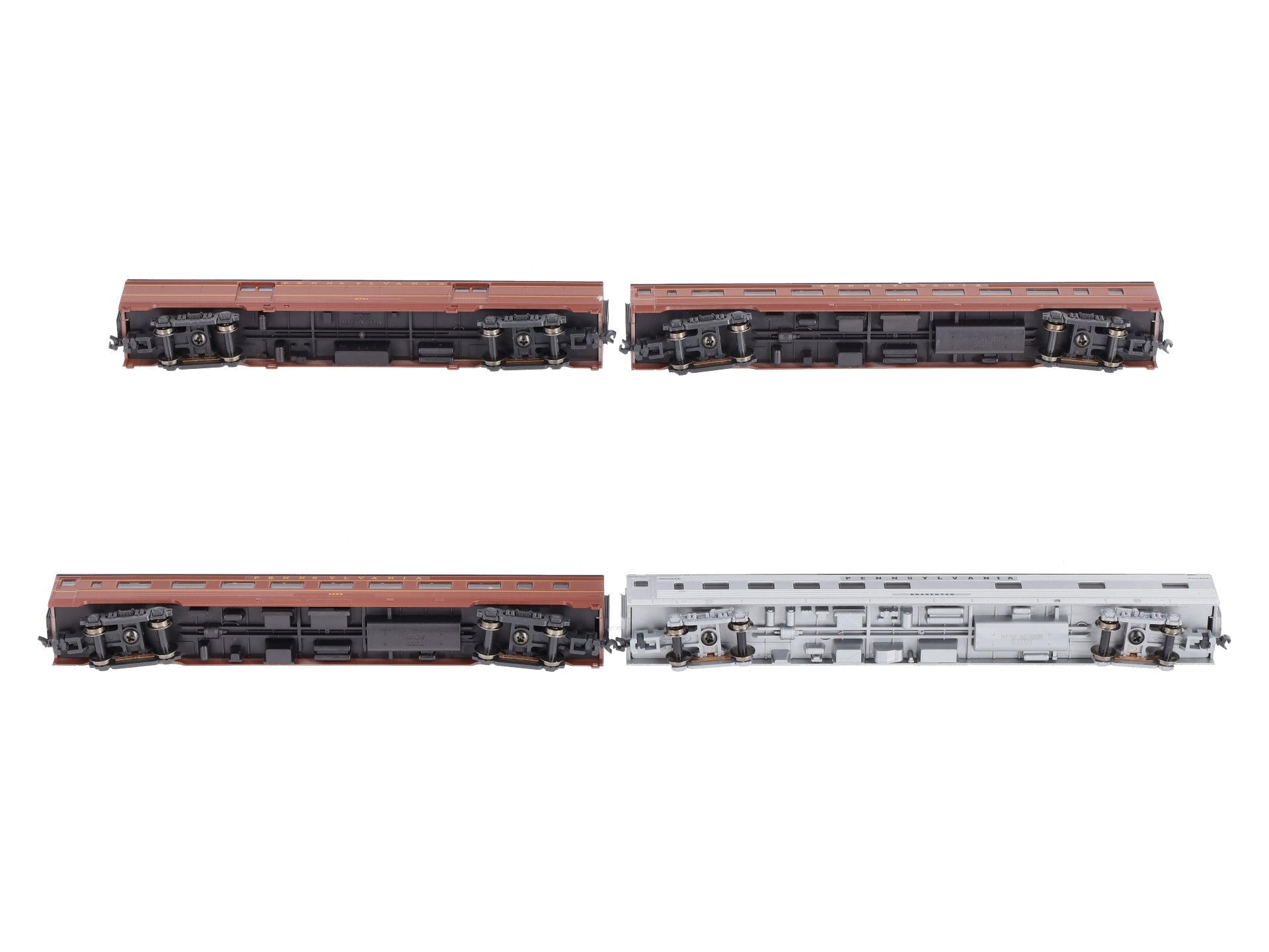 Kato 106-1701 N Scale Pennsylvania Corrugated Passenger Cars (Set of 4)