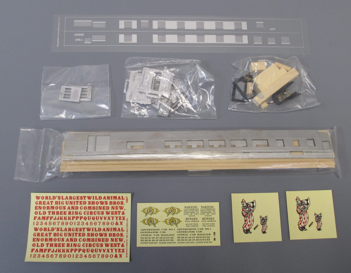 Walthers 933-7902 HO Circus Advertising Passenger Car Special Limited Run Kit