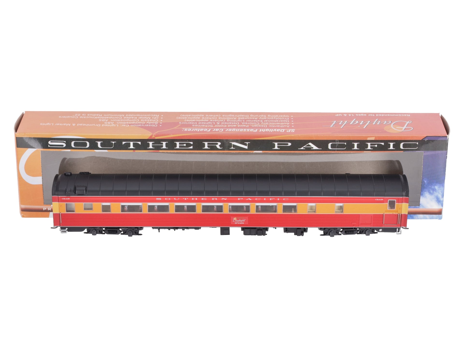 Broadway Limited 1573 HO Scale Southern Pacific Coast Daylight Chair Car #2485