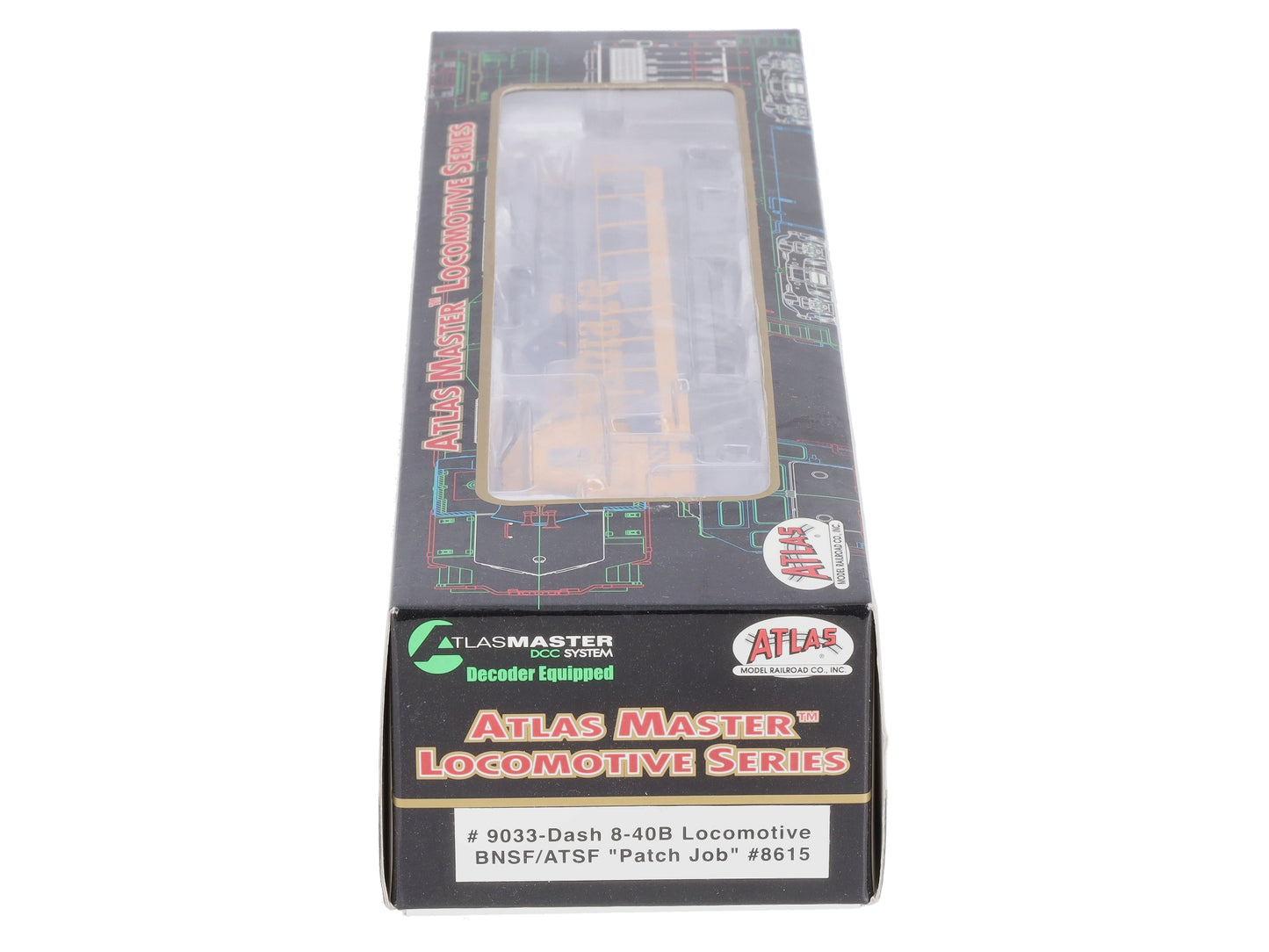 Atlas 9033 HO Scale BNSF/ATSF Dash 8-40B Powered Diesel Locomotive #8615