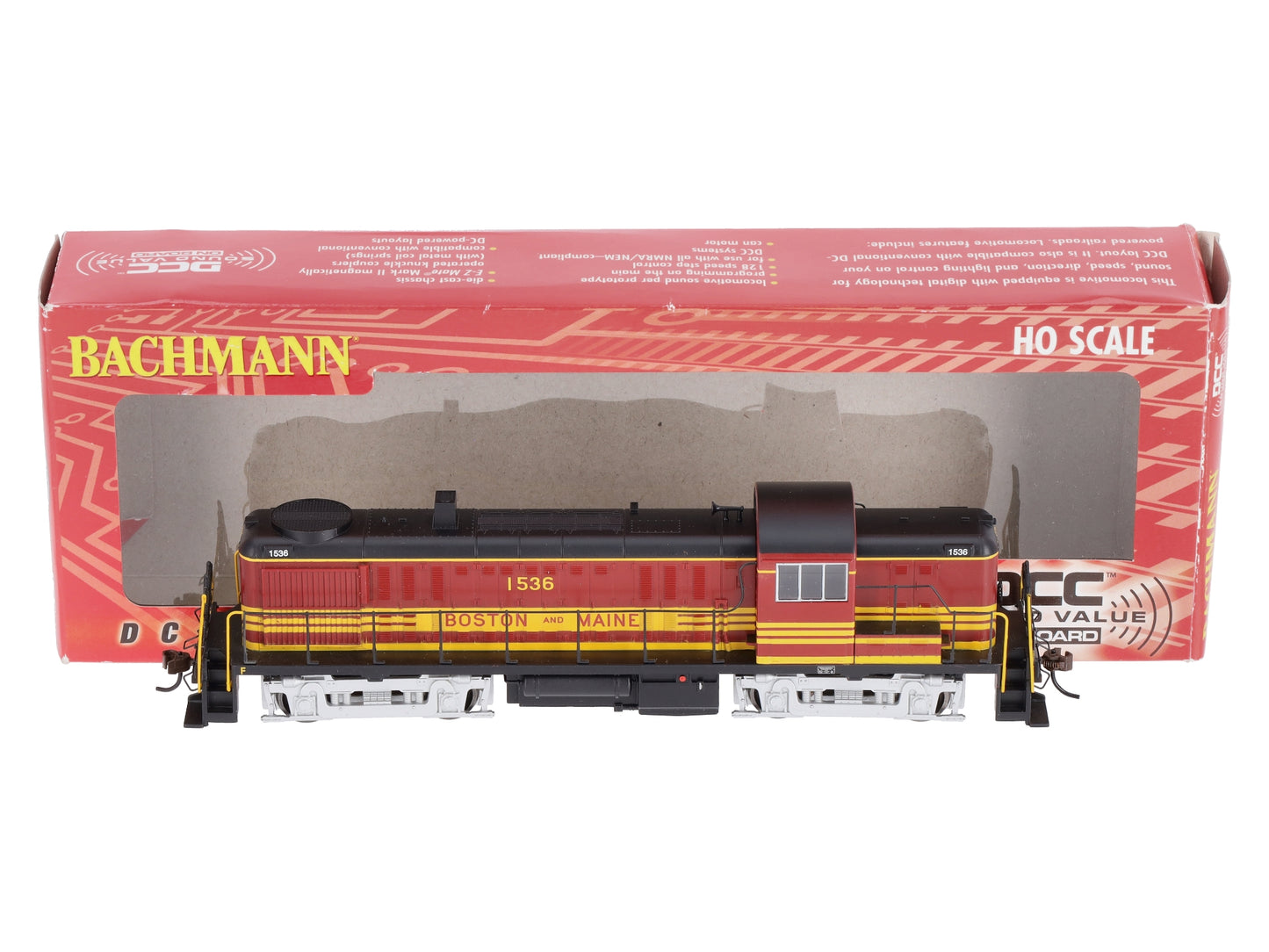 Bachmann 63903 HO Boston & Maine Alco RS-3 Diesel Locomotive #1536 w/DCC