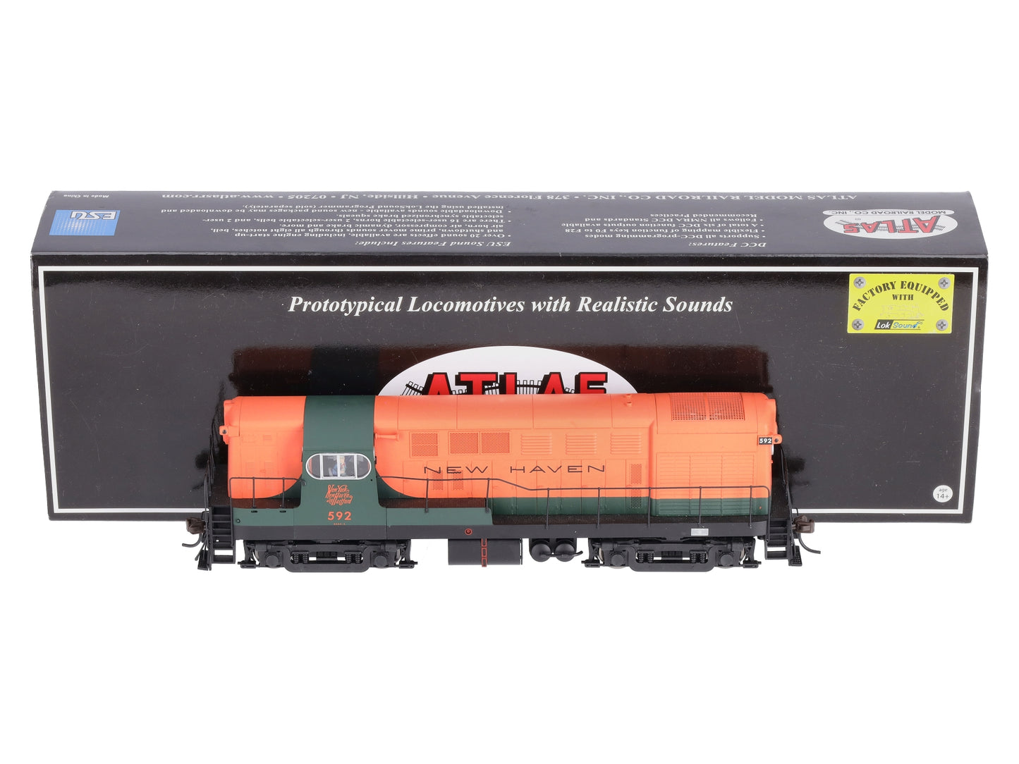 Atlas 10001626 HO New Haven FM H16-44 Diesel Locomotive w/DCC/SND #592