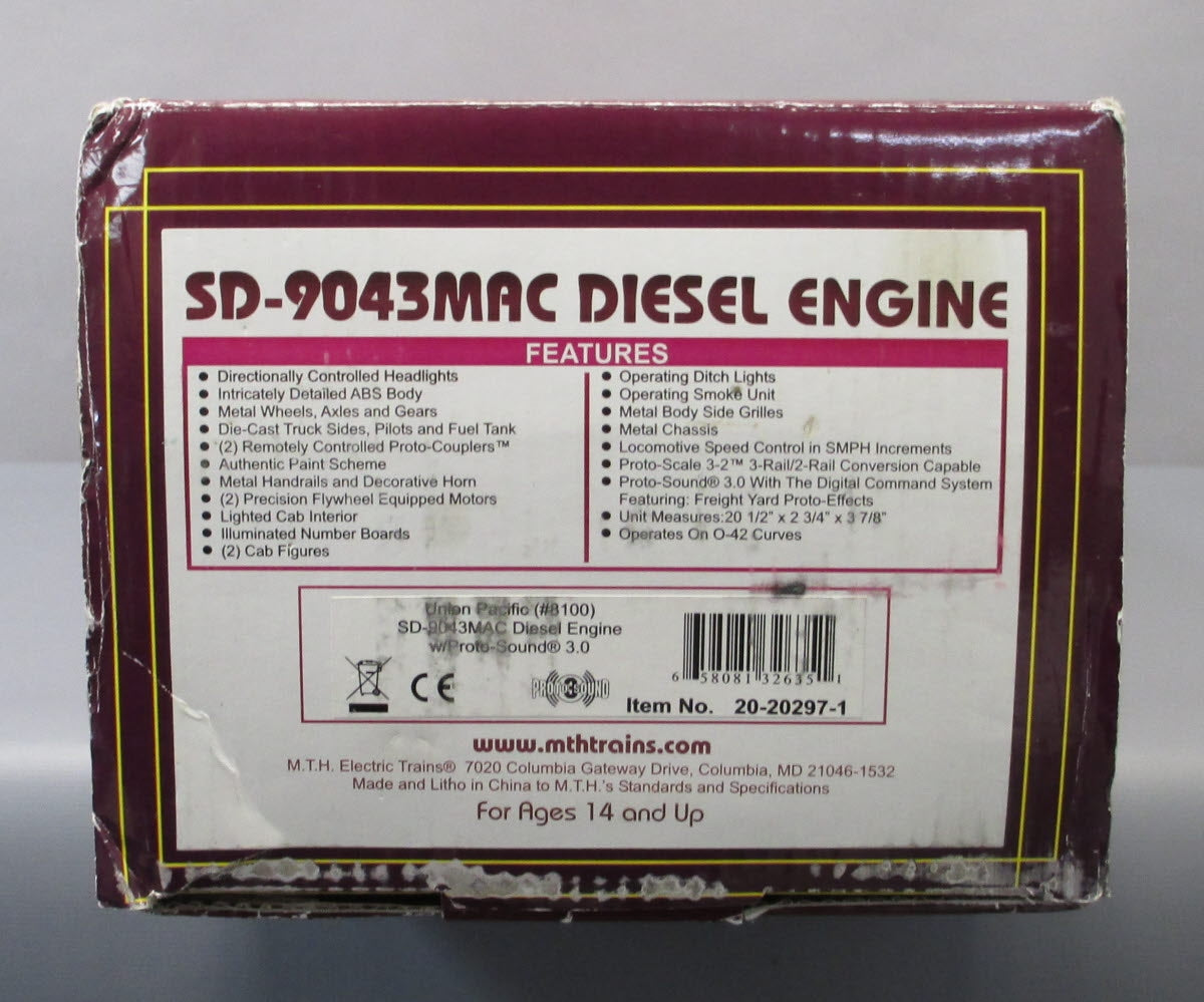 MTH 20-20297-1 Union Pacific SD9043MAC Diesel Engine w/PS3.0 #8107