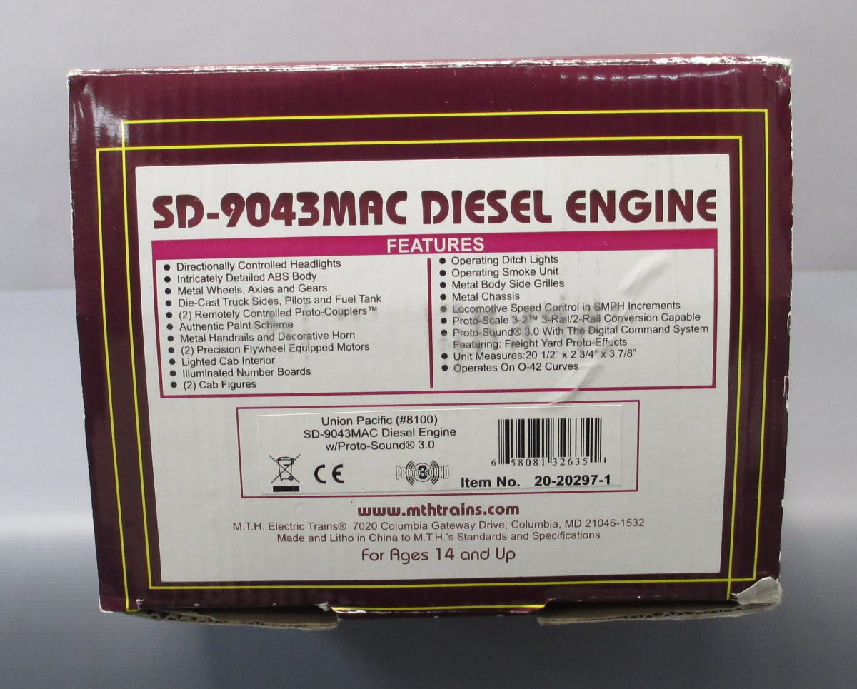 MTH 20-20297-1 Union Pacific SD9043MAC Diesel Engine w/PS3.0 #8107