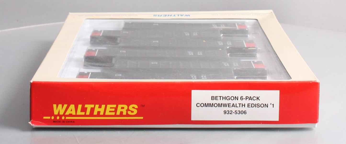 Walthers 932-5306 HO Commonwealth Edison Bethgon 6-Pack