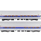MTH 30-6520 O Amtrak Amfleet Coach/Diner Passenger Car Set (Set of 2)