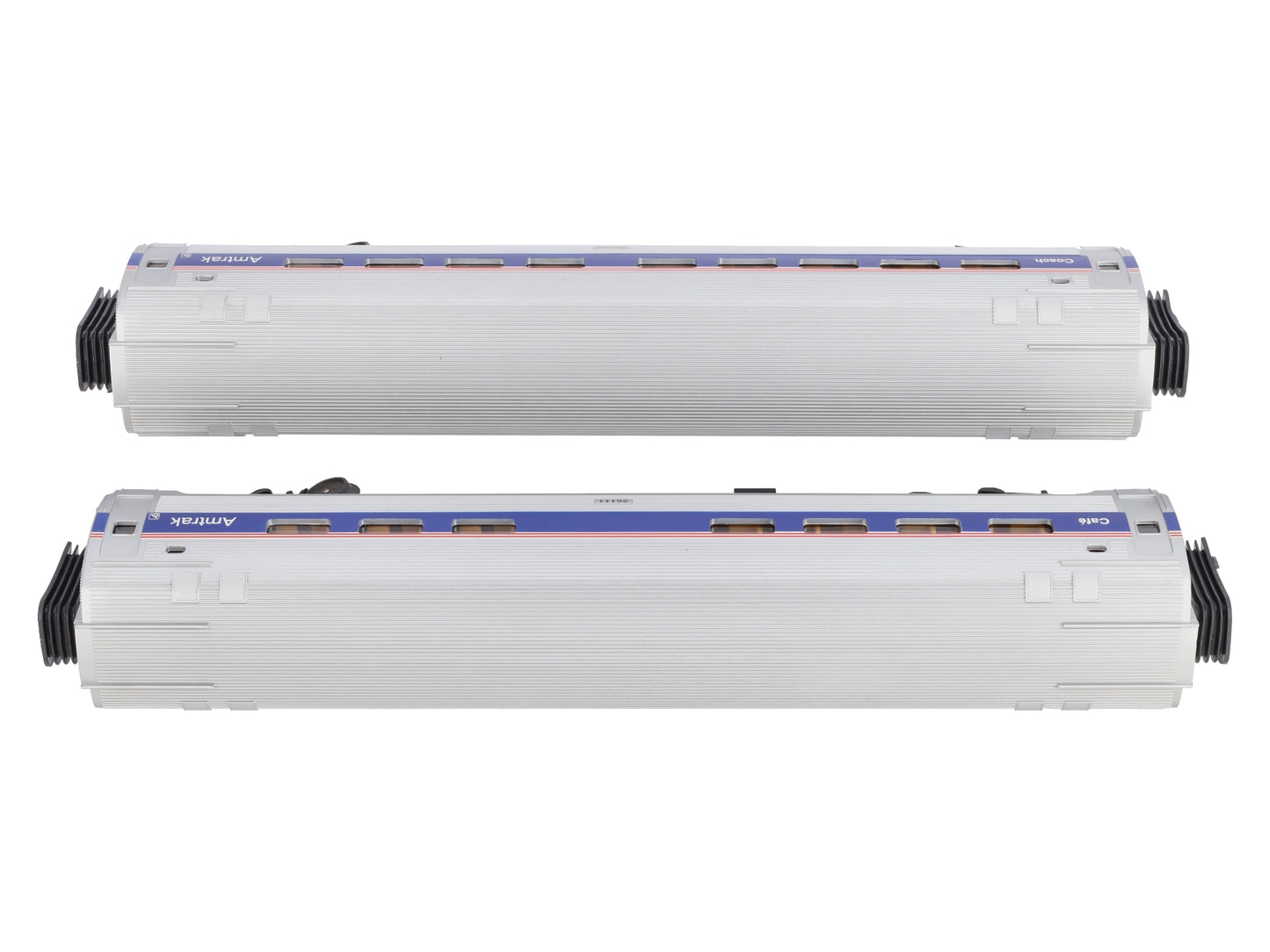 MTH 30-6520 O Amtrak Amfleet Coach/Diner Passenger Car Set (Set of 2)