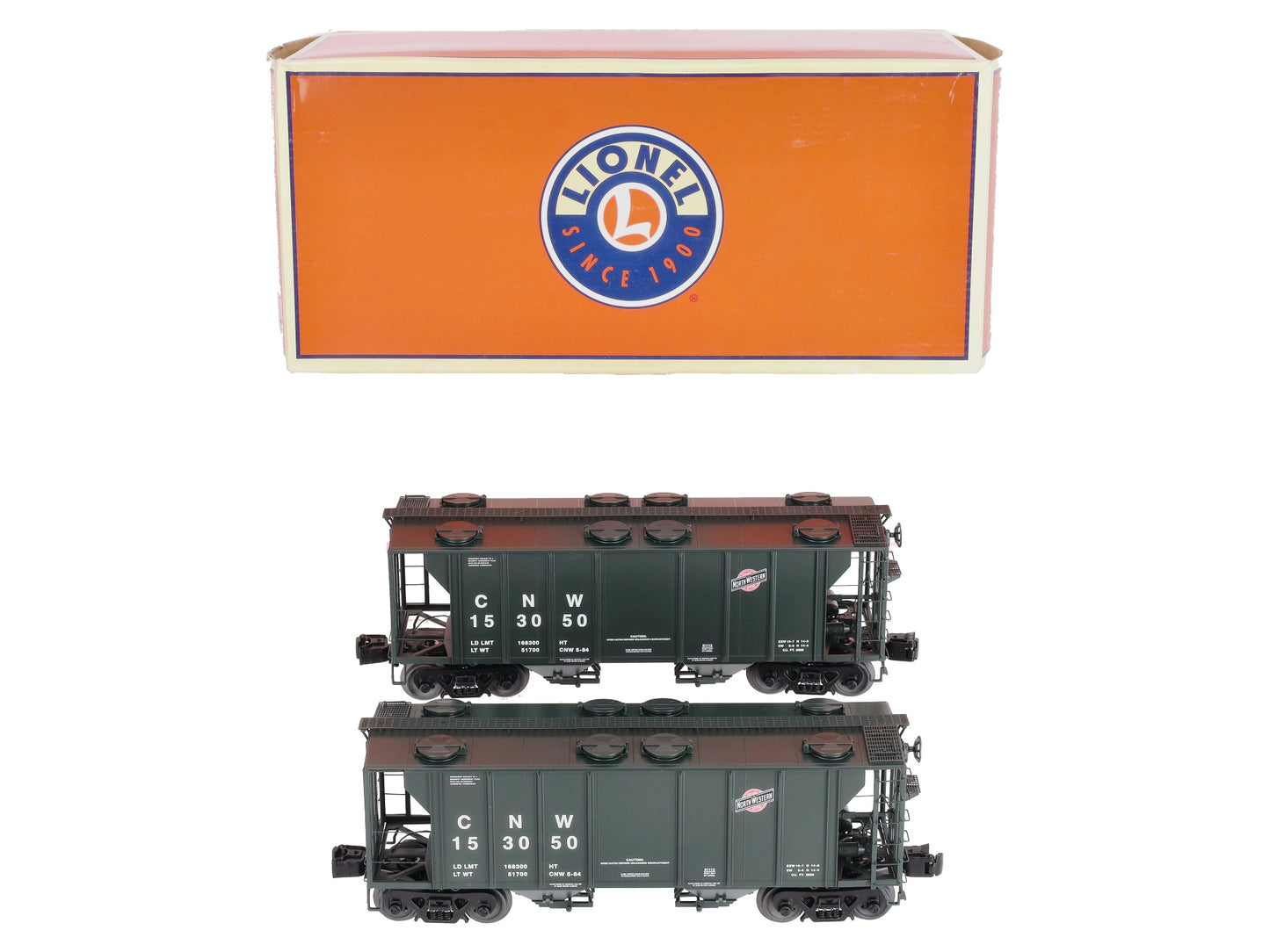 Lionel 6-27096 Chicago & North Western PS-2 Hopper (Set of 2)