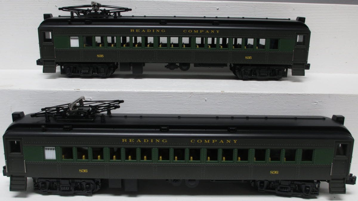 MTH 30-2650-3 O Reading MU Passenger Add-On Car Set (Set of 2)
