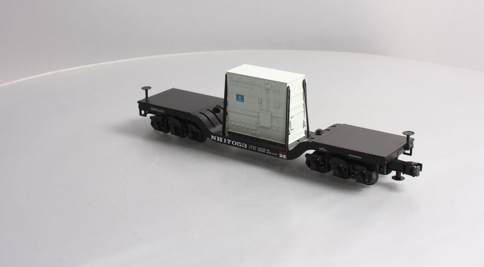 MTH 30-76511 O Gauge New Haven Depressed Center Flatcar w/Transformer Load
