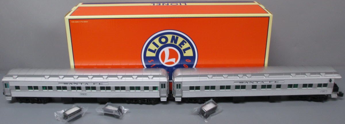 Lionel 2027110 O Santa Fe Shadow-Line Passenger Cars (Set of 2)