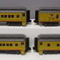 MTH 30-69091 O Union Pacific 60' Madison Passenger Car Set (Set of 4)