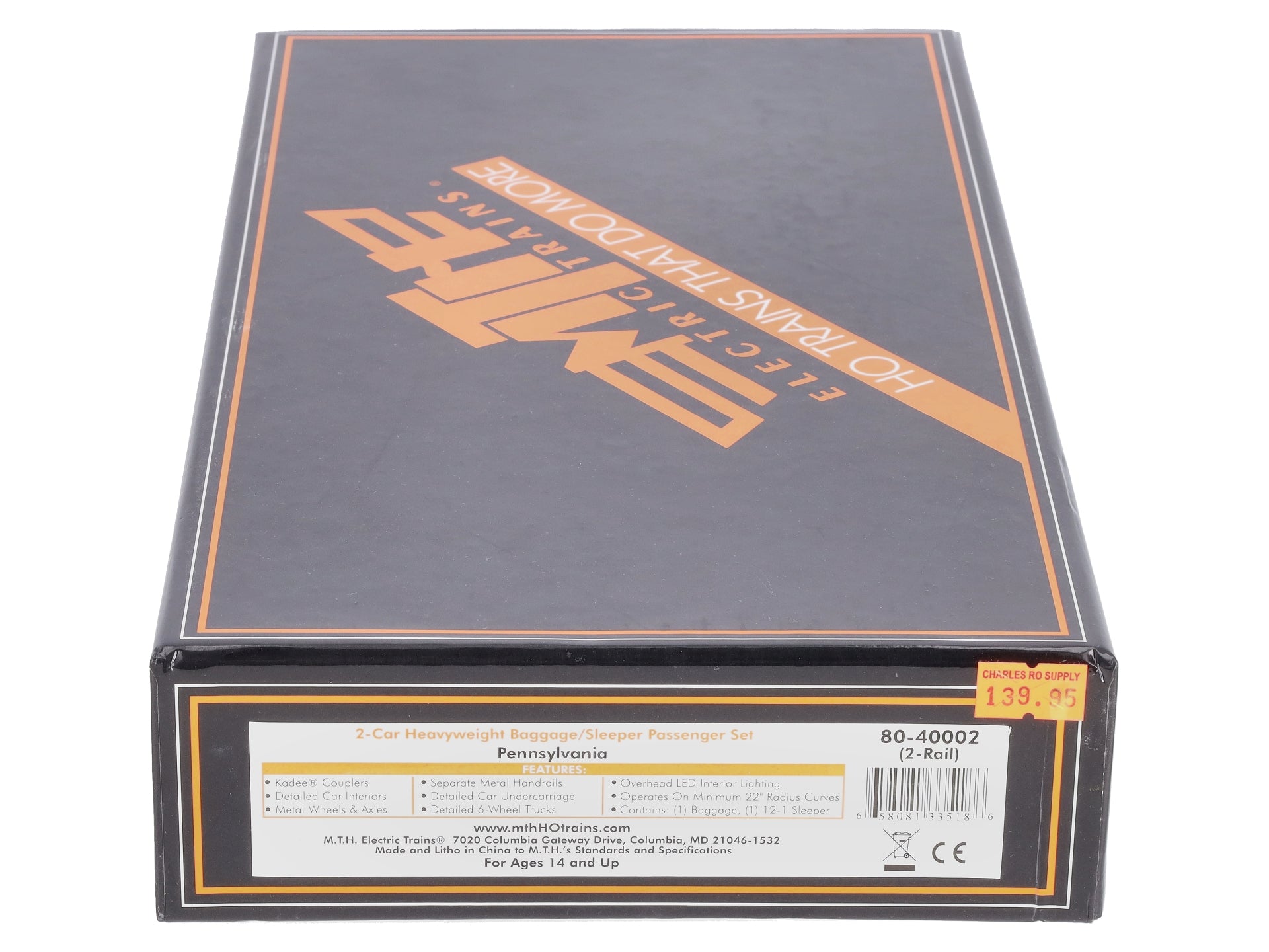 MTH 80-40002 HO Pennsylvania Heavyweight Baggage/Sleeper Set