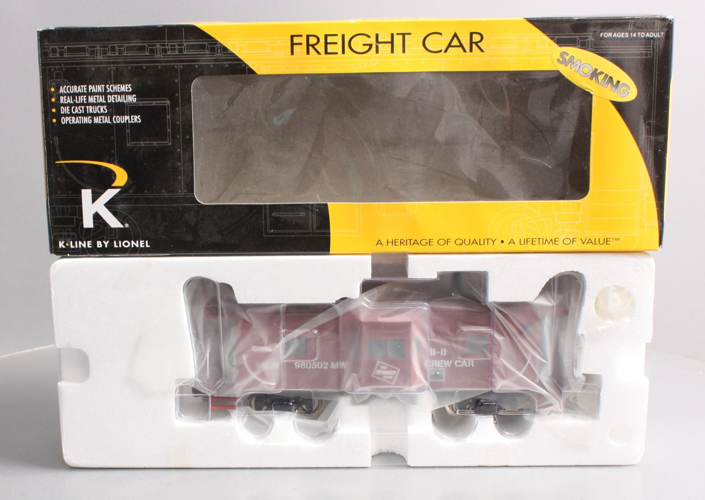 Lionel 6-22299 Milwaukee Road Bay Window Smoking Caboose