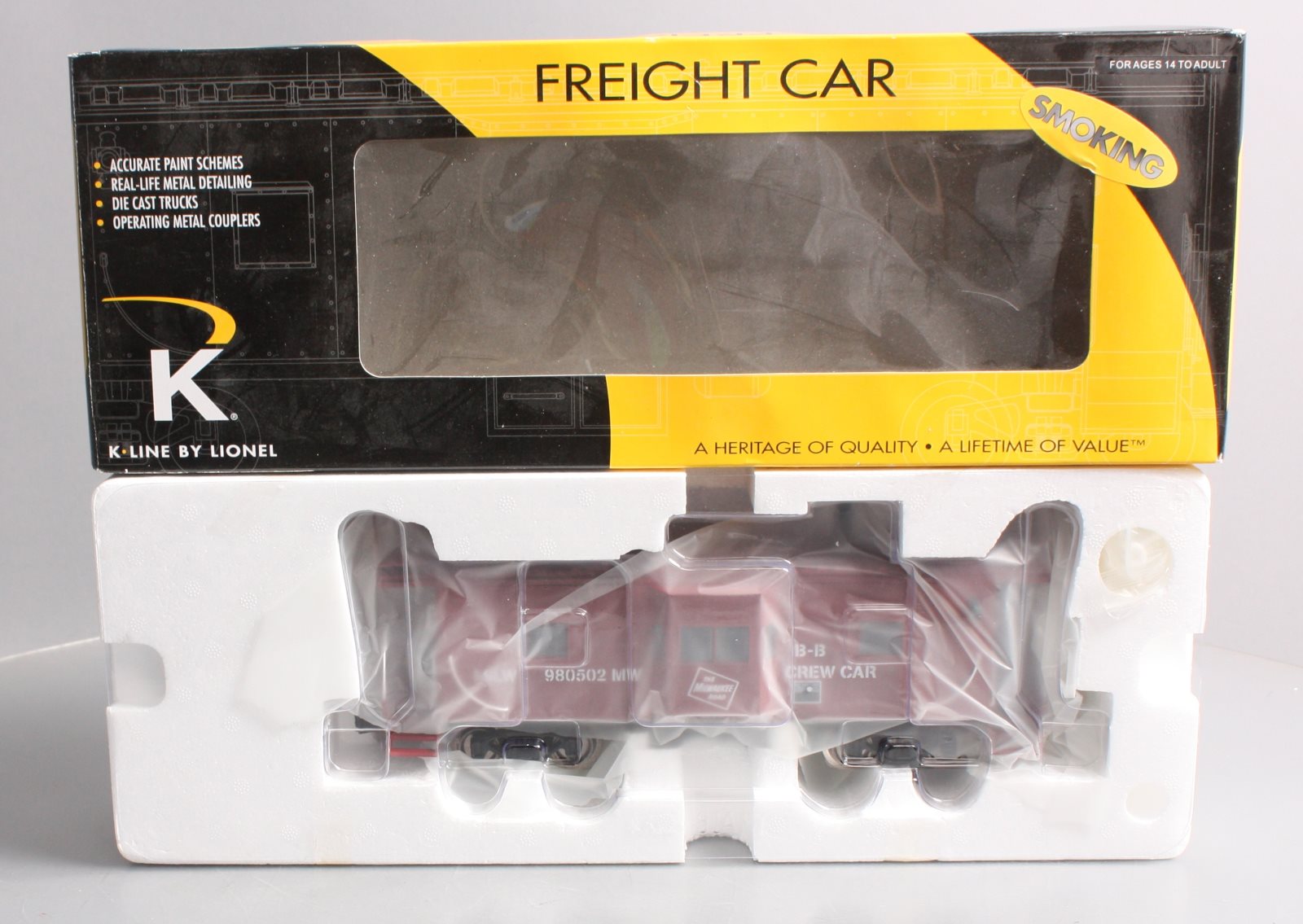 Lionel 6-22299 Milwaukee Road Bay Window Smoking Caboose