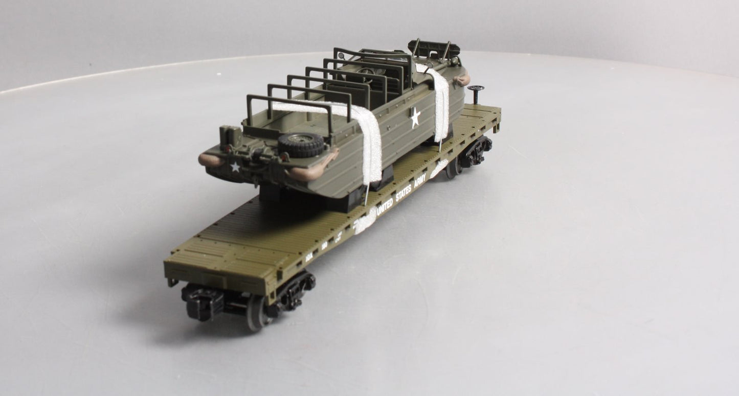 MTH 30-76778 O US Army Flatcar with GMC DUKW 353 #4280