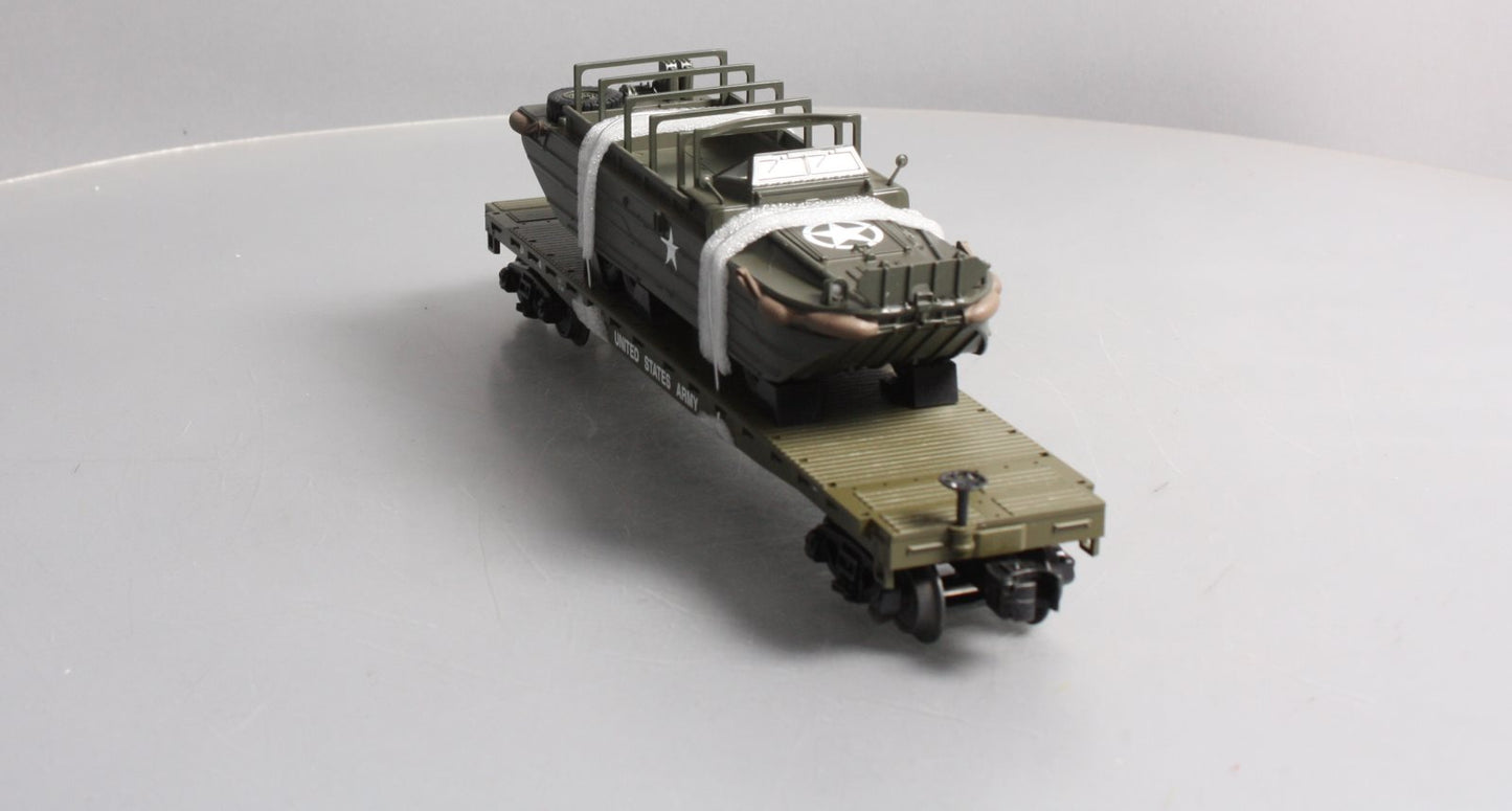 MTH 30-76778 O US Army Flatcar with GMC DUKW 353 #4280