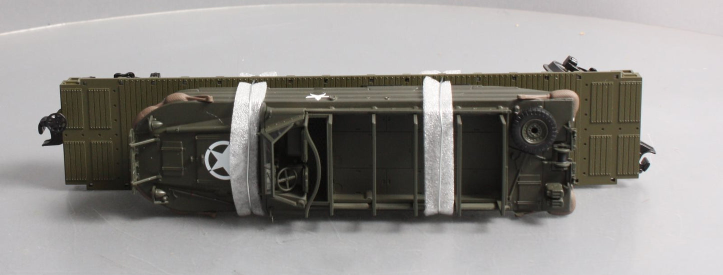MTH 30-76778 O US Army Flatcar with GMC DUKW 353 #4280