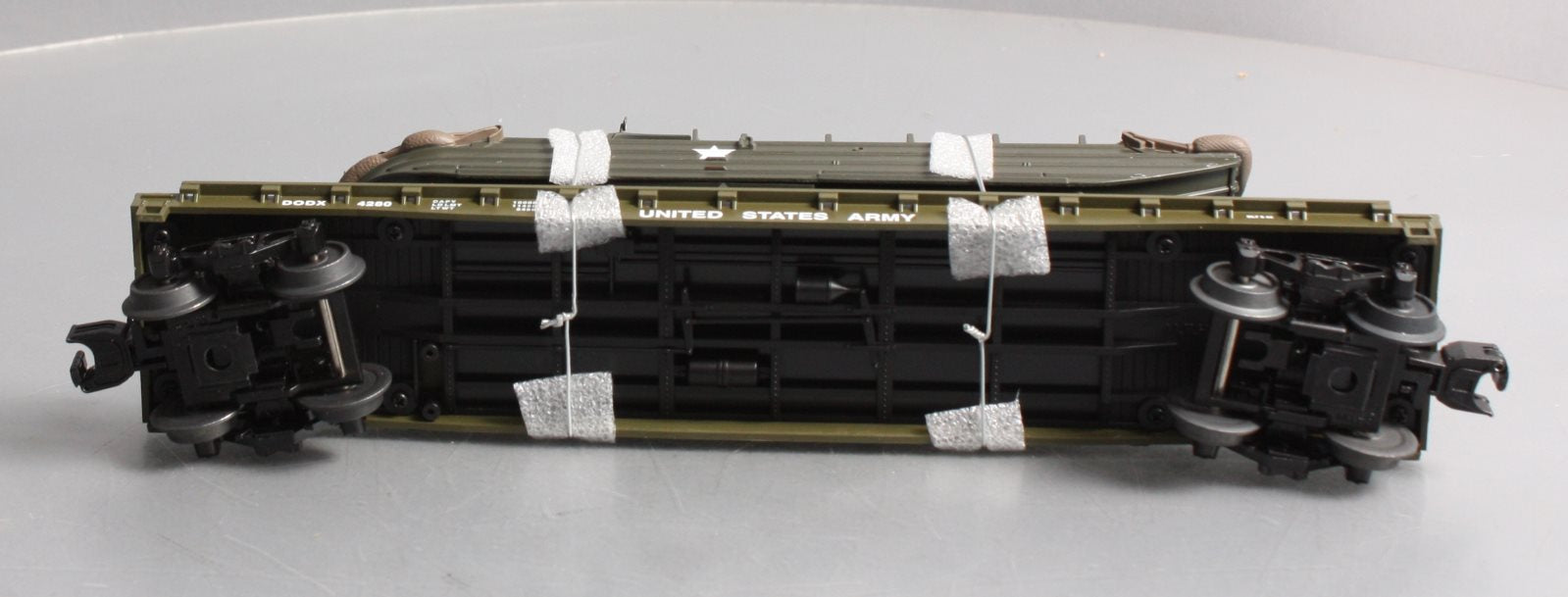 MTH 30-76778 O US Army Flatcar with GMC DUKW 353 #4280