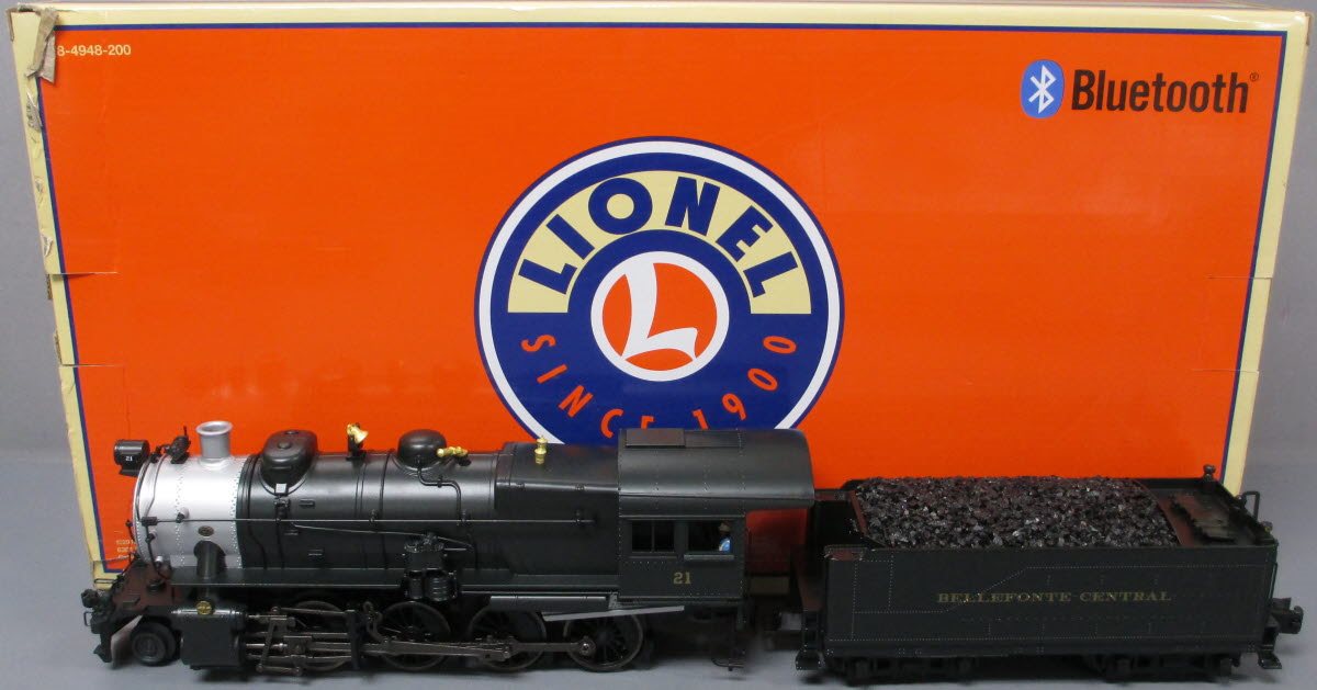 Lionel 6-84951 O Gauge Bellefonte Central LEGACY H-10 Steam Loco #21 w/Bluetooth