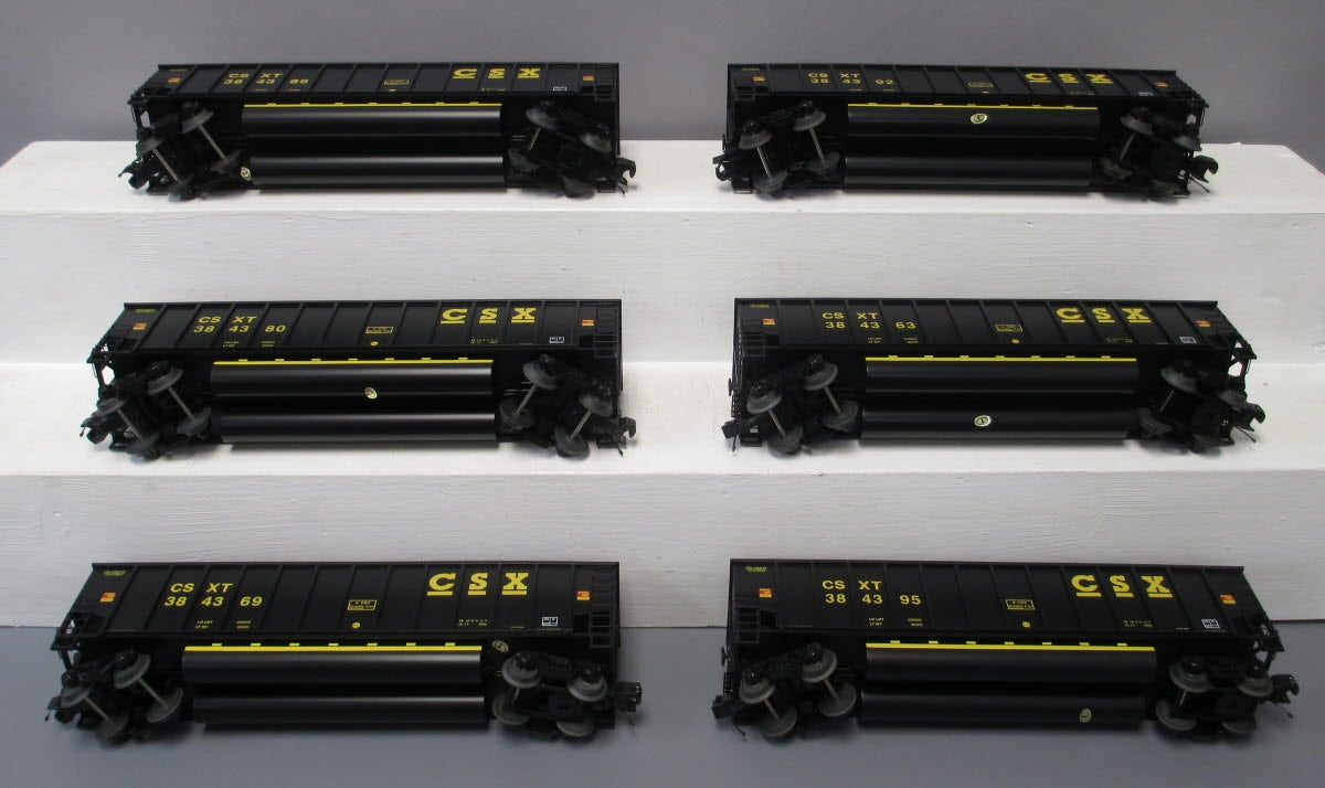 MTH 20-90736 O Gauge CSX Coalporter Hopper w/ Coal Load 6-Car Set