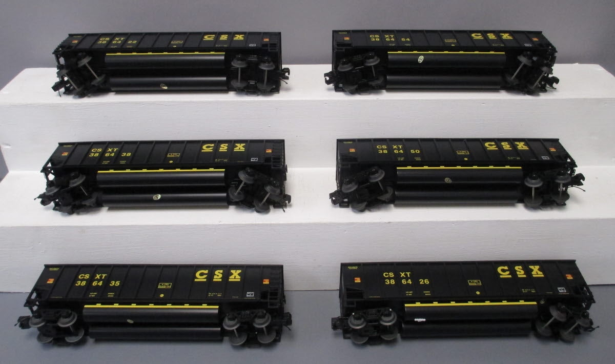 MTH 20-90737 O Gauge CSX Coalporter Hoppers w/ Coal Load 6-Car Set