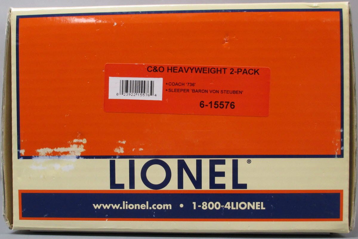 Lionel 6-15576 O Chesapeake & Ohio Heavyweight Passenger Cars (Pack of 2)