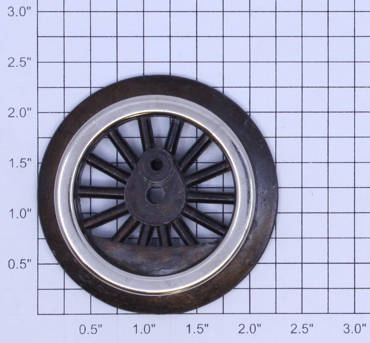 American Flyer Ives 4694-1 Blackened Spoked 2-3/8" Std. Gauge Steam Plain Wheel