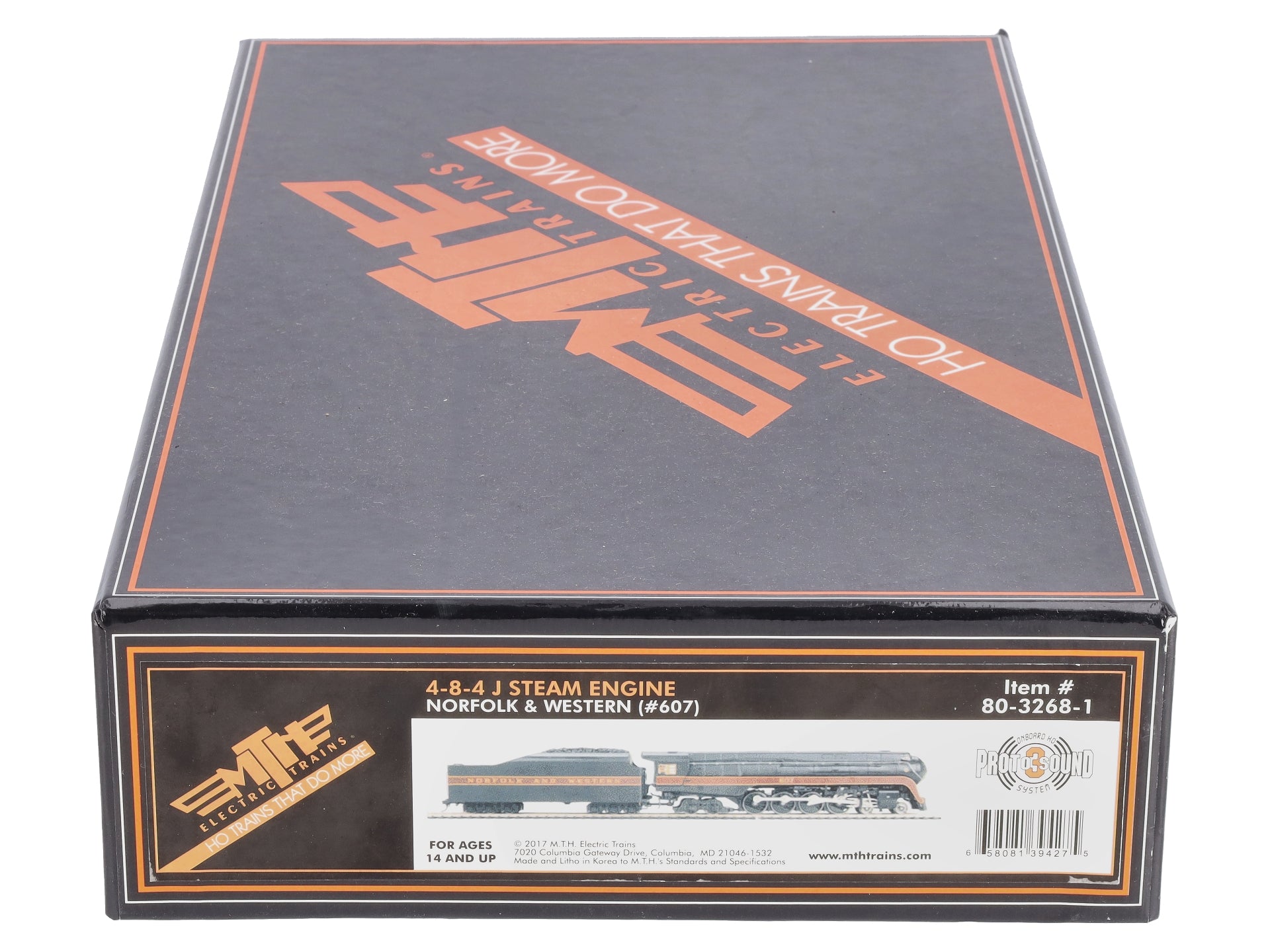 MTH 80-3268-1 HO Norfolk & Western 4-8-4 J Steam Locomotive #607