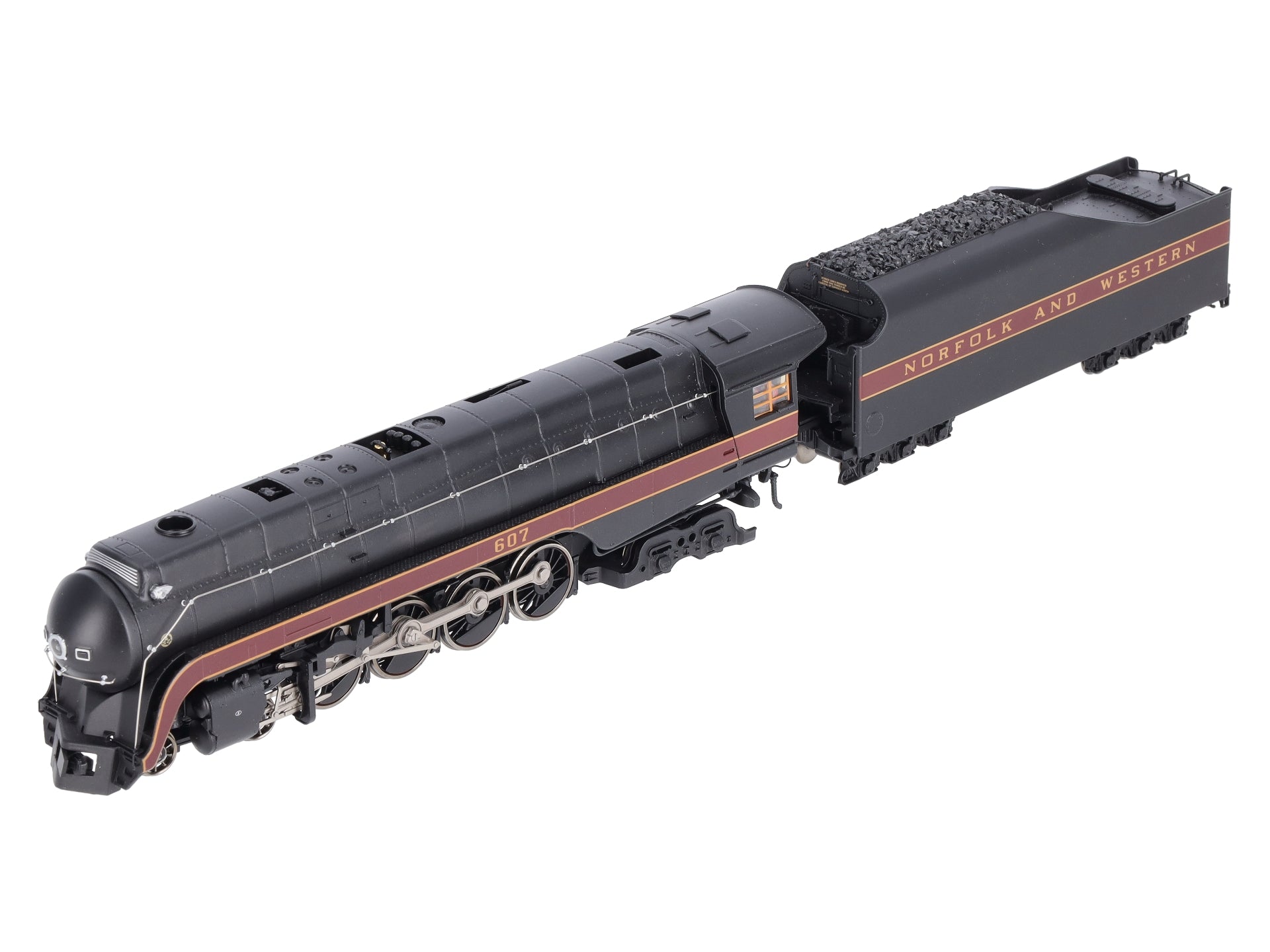 MTH 80-3268-1 HO Norfolk & Western 4-8-4 J Steam Locomotive #607