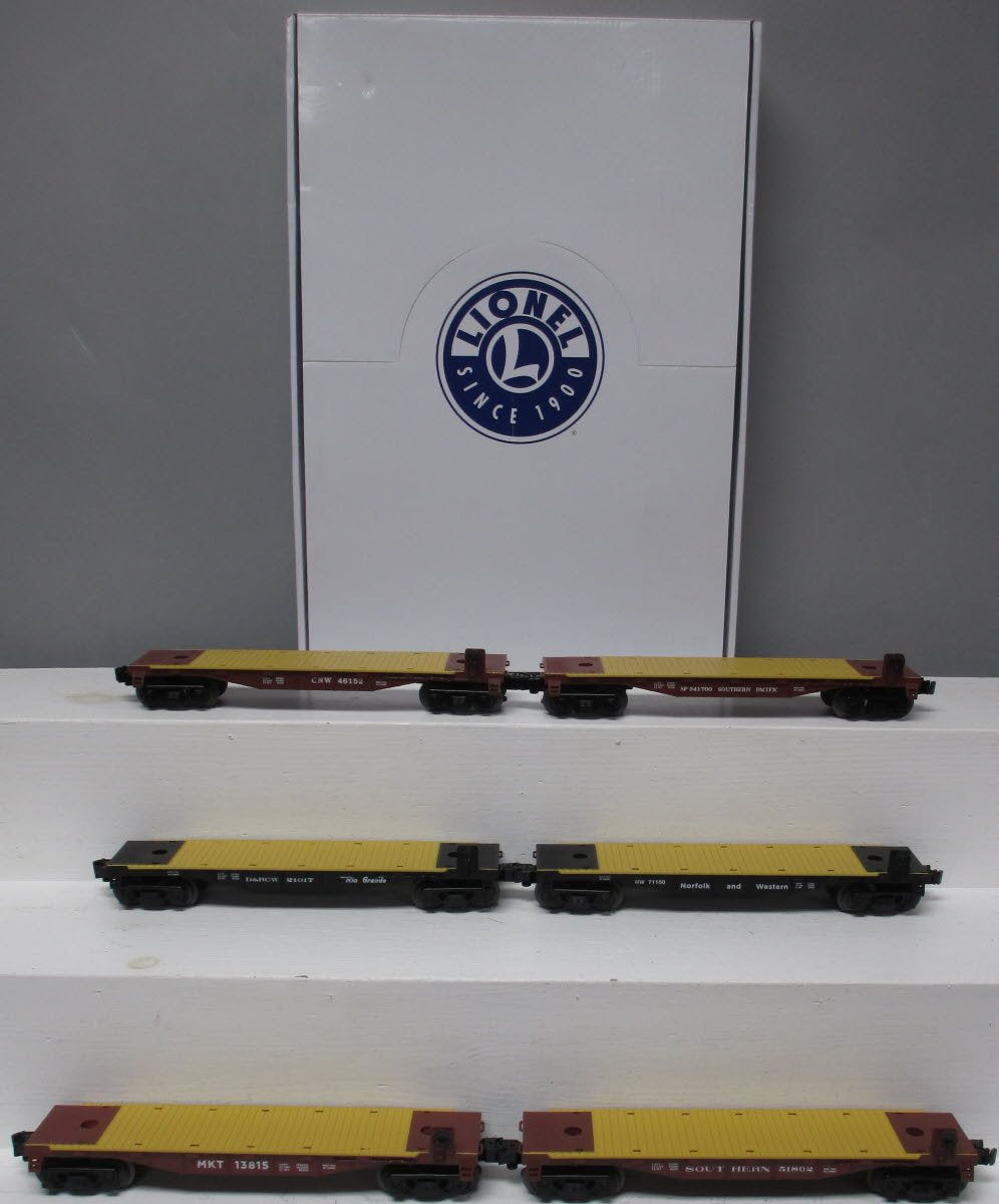 Lionel 6-84455 O Assorted Flat Cars (Set of 6)